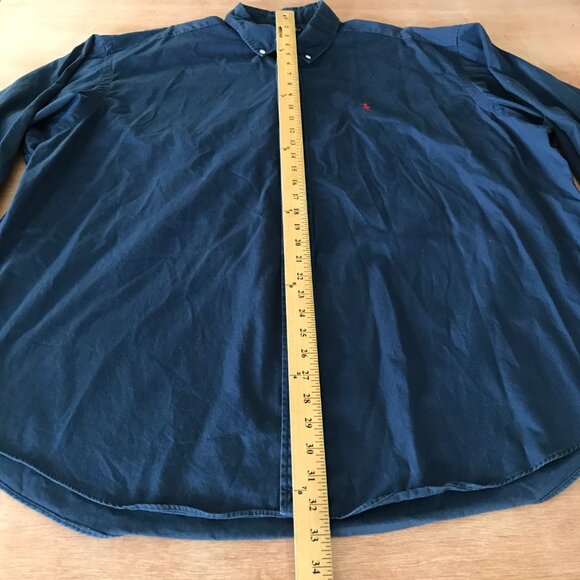 Ralph Lauren Blake Shirt Men XXL Blue Button Down Long Sleeve Preppy Workshirt - Picture 6 of 12